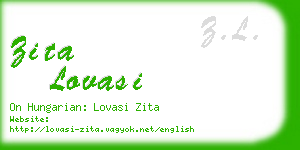 zita lovasi business card